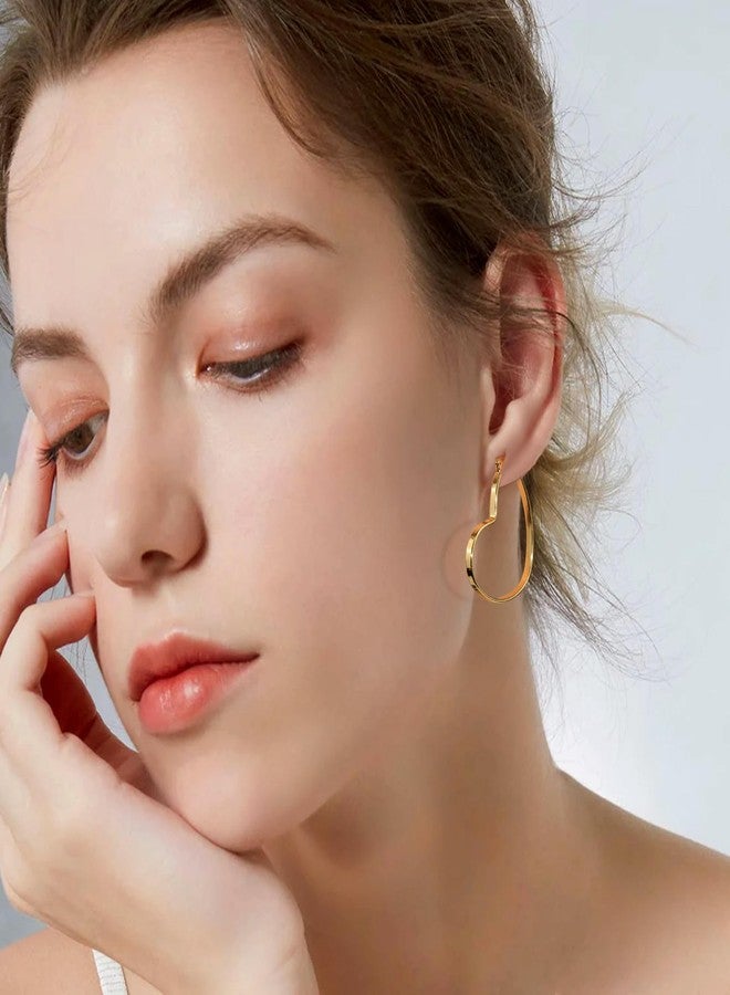ALEXCRAFT 14K Gold Heart Hoop Earrings for Girls 925 Sterling Silver Post Hypoallergenic Small Heart Hoop Earrings for Jewelry Gifts - Image 2