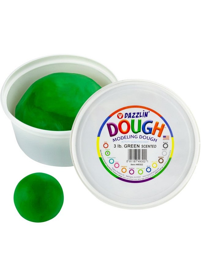Hygloss Play Modeling Dough - Green Dough Scented - Safe & Non-Toxic for Kids Arts & Crafts - Party Favors - Classroom Supplies - 3lb - Image 1