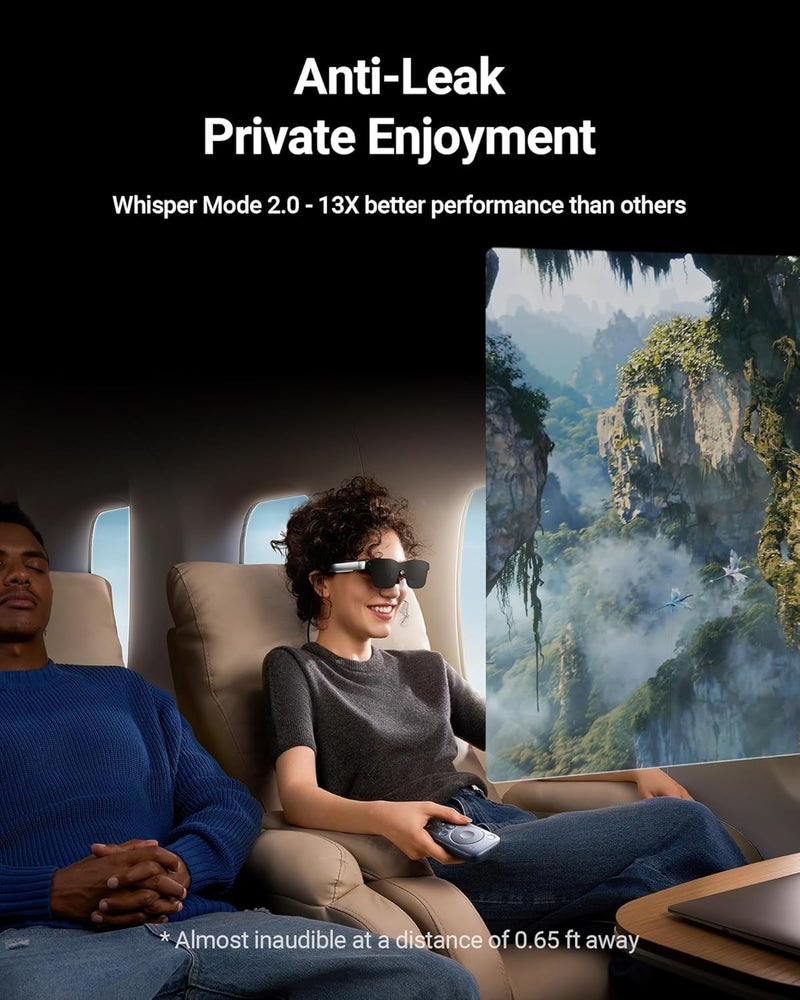 RAYNEO Air 2s AR/XR Glasses - 4 Speakers, 201" 120Hz 5000 Nits FHD OLED Display, AR XR Video Gaming Glasses, Smart Glasses for iPhone 16,15/Android/MAC/Switch/PS5/SteamDeck, Gift Ideas - 2024 New - Image 2