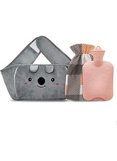 Arabest Hot Water Bag, Rubber Hot Water Bottle with Waist Cover for Menstrual Cramps, Pain Relief, Warm Water Pouch with Soft Plush Hand Waist Warmer Cover  - Image 1