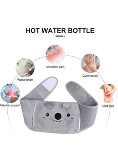 Arabest Hot Water Bag, Rubber Hot Water Bottle with Waist Cover for Menstrual Cramps, Pain Relief, Warm Water Pouch with Soft Plush Hand Waist Warmer Cover  - Image 2