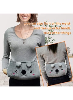 Arabest Hot Water Bag, Rubber Hot Water Bottle with Waist Cover for Menstrual Cramps, Pain Relief, Warm Water Pouch with Soft Plush Hand Waist Warmer Cover  - Image 4