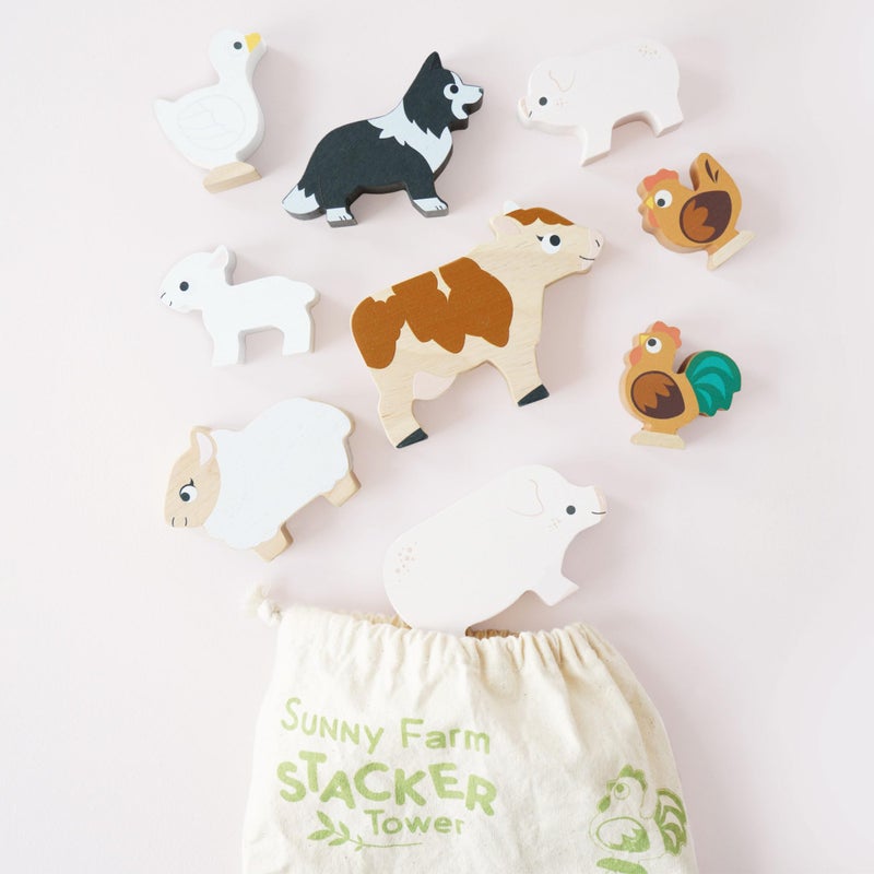 Le Toy Van PL141 Animal Wooden Stacking Toy, Multicoloured, One Size - Image 2