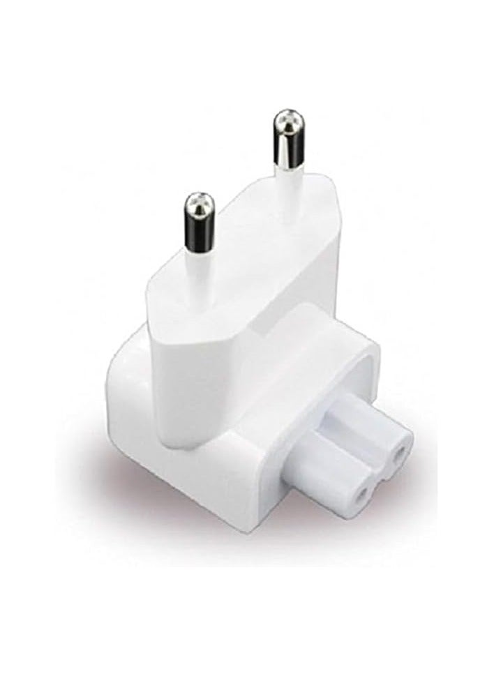 erorex Plug Adapter & Europe Travel AC DuckHead Adapter/Charger/Converter EU Wall Replacement Plug For MacBook Pro/Air/lPhone/lPad) & Power Charge Brick - White (White ~ (2Pack)) - Image 3