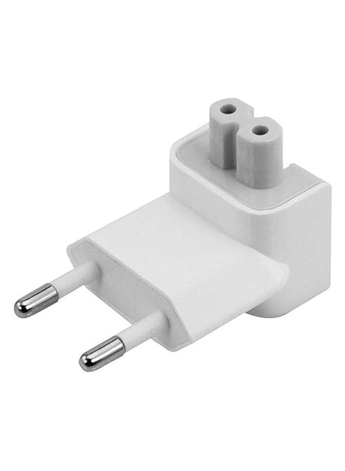 erorex Plug Adapter & Europe Travel AC DuckHead Adapter/Charger/Converter EU Wall Replacement Plug For MacBook Pro/Air/lPhone/lPad) & Power Charge Brick - White (White ~ (2Pack)) - Image 2