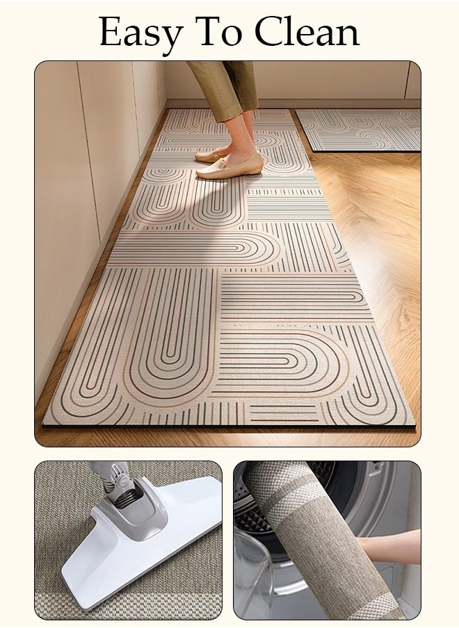 DUNISO Diatom Mud Bath Mat Set Bathroom Kitchen Rug Mat Extra Soft and Absorbent Bath Rugs Non-Slip Quick Drying Floor Bath Tub Mat for Bathroom Floor Tub and Shower 40*60cm/40*120cm  - Image 2