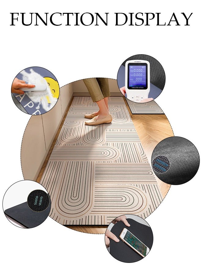 DUNISO - Diatom Mud Bath Mat Set Bathroom Kitchen Rug Mat Extra Soft and Absorbent Bath Rugs Non-Slip Quick Drying Floor Bath Tub Mat for Bathroom Floor Tub and Shower 40*60cm/40*120cm - Image 1