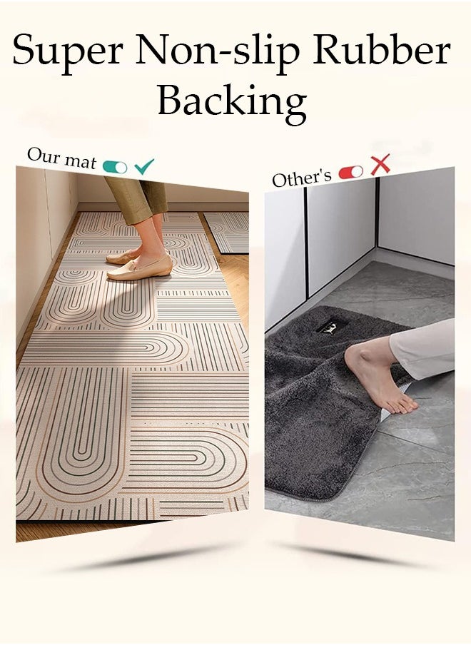 DUNISO - Diatom Mud Bath Mat Set Bathroom Kitchen Rug Mat Extra Soft and Absorbent Bath Rugs Non-Slip Quick Drying Floor Bath Tub Mat for Bathroom Floor Tub and Shower 40*60cm/40*120cm - Image 1