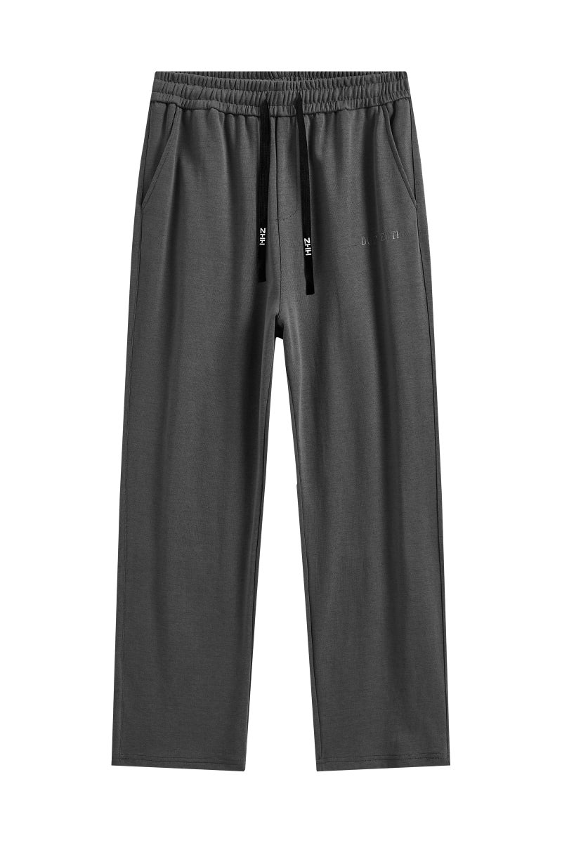 HHZ Men's Cotton Casual Loose Fit Sweatpants Yoga Baggy Sweats Open Bottom Sweatpants Lounge Jogging Gym Workout Pants Wide Leg Sweatpant(Y001Grey,38) - Image 5