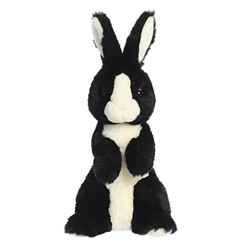 Aurora Vibrant Spring Sitting Pretty Bunny Stuffed Animal Decorative Charm Endless Fun Black 14 Inches - Image 1