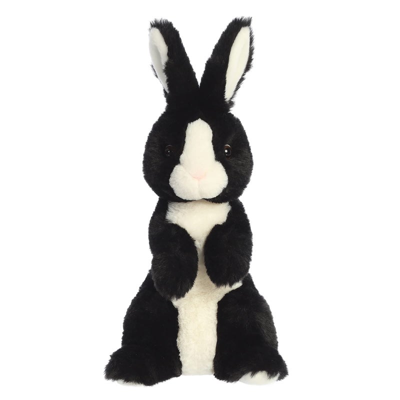Aurora Vibrant Spring Sitting Pretty Bunny Stuffed Animal Decorative Charm Endless Fun Black 14 Inches - Image 3