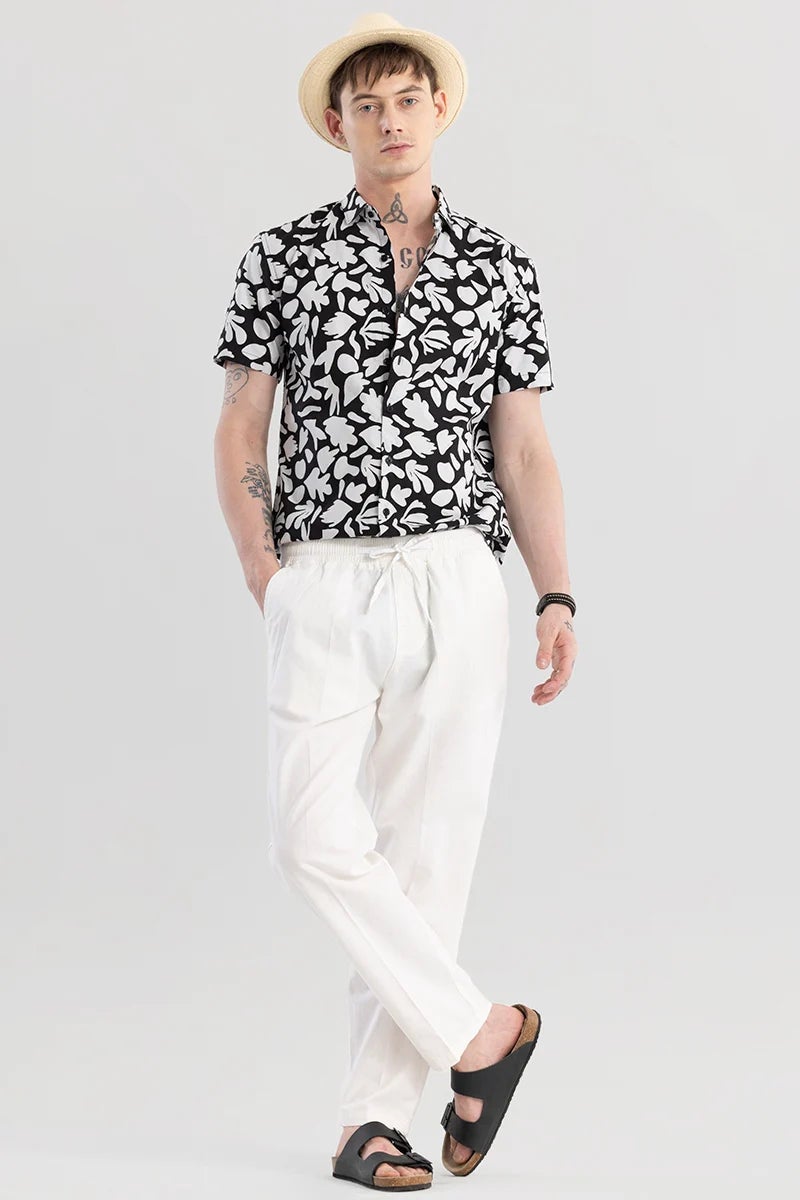 SNITCH Wafty White Linen Trousers - Image 3