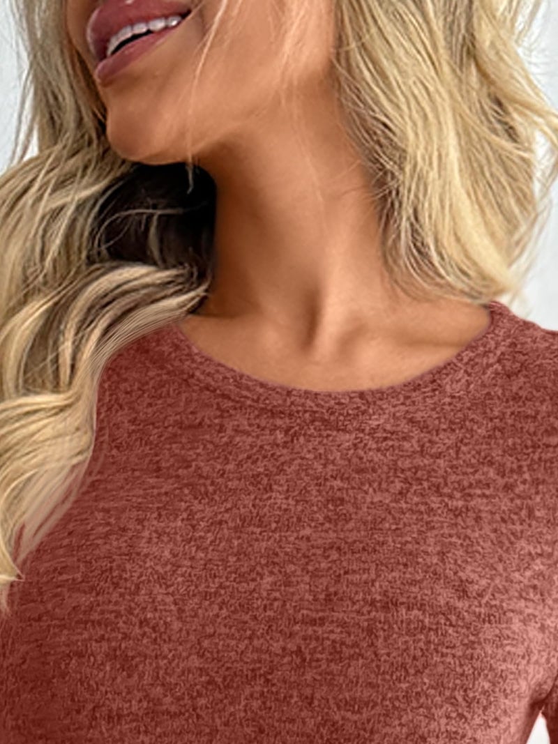 LILLUSORY Womens 2 Piece Matching Lounge Sets 2025 Fall Fashion Knit Sweater Airport Travel Vacation Outfits Gym Sweatsuits Caramel L - Image 5