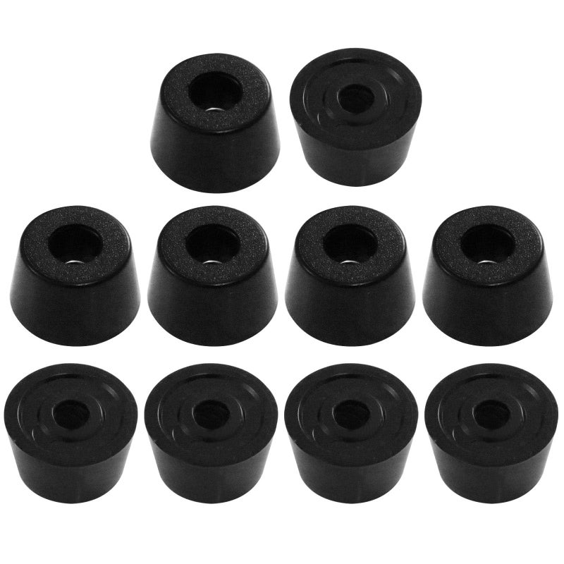 uxcell 10 Pcs 195mm x 12mm Conical Recessed Rubber Feet Bumpers Pads Black