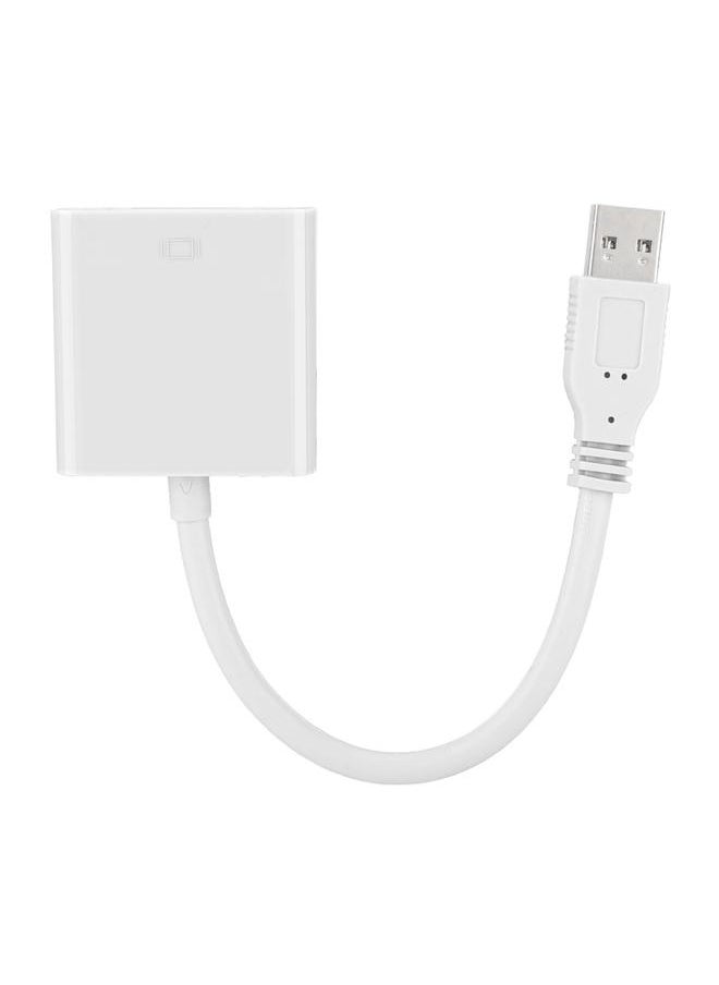 Thoraya USB 3.0 to VGA Adapter Cable for Win 7/8 System (White)  - Image 2
