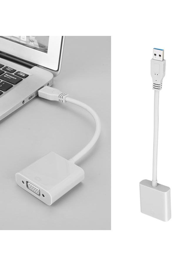 Thoraya USB 3.0 to VGA Adapter Cable for Win 7/8 System (White)  - Image 4