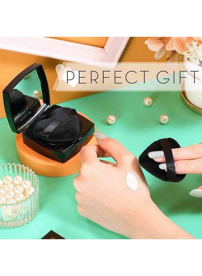 COSLUXE Makeup Blendiful Puffslarge Face Powder Puffs Cotton Velour Tear Drop Shape And Love Shape Puffmakeup Tool Beauty Sponges Blender (Love Heart Mini Pack Of 2 Pcs) - Image 4