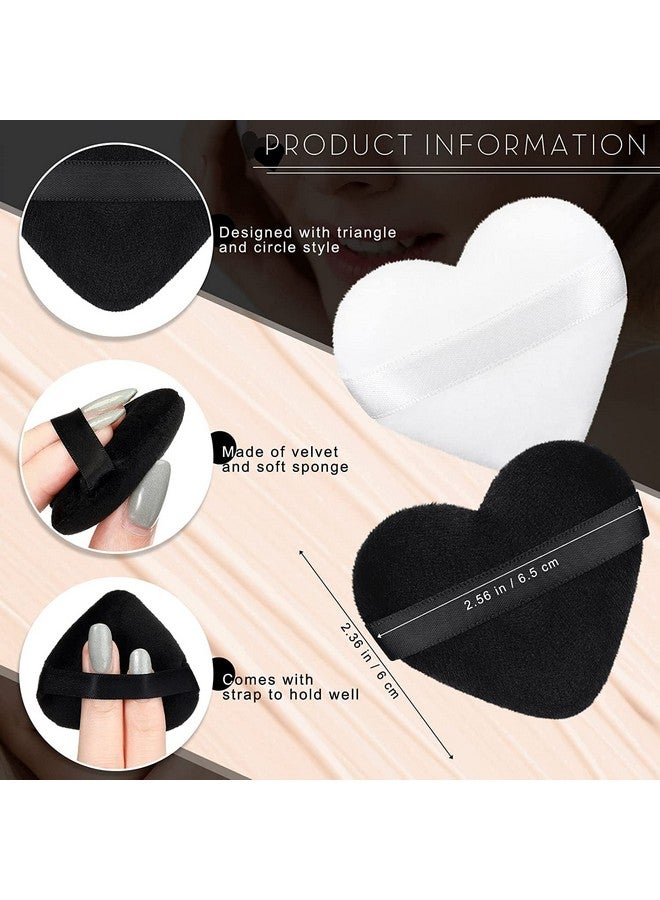 COSLUXE Makeup Blendiful Puffslarge Face Powder Puffs Cotton Velour Tear Drop Shape And Love Shape Puffmakeup Tool Beauty Sponges Blender (Love Heart Mini Pack Of 2 Pcs) - Image 3