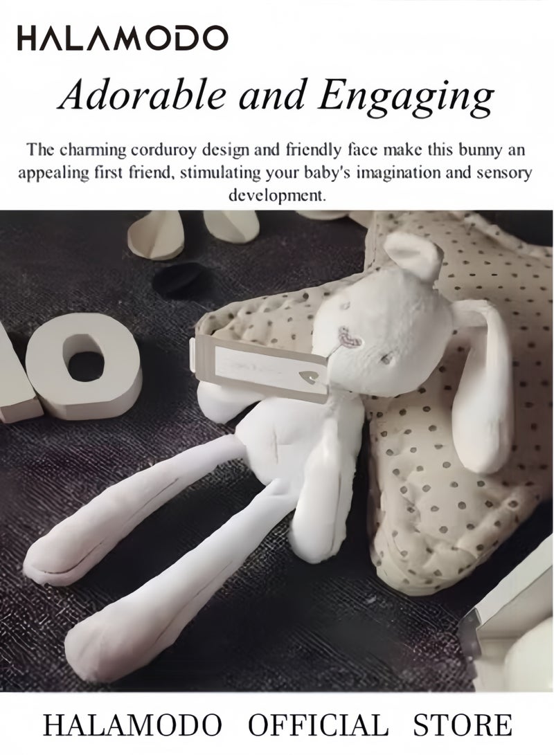 Halamodo Organic Baby Toys Bunny Stuffed Animal Toys My First Friend Corduroy Rabbit Plush Bunny Rabbit Sleeping Doll Plush Toys Soft Cotton Filling Toys for Newborn - Image 5