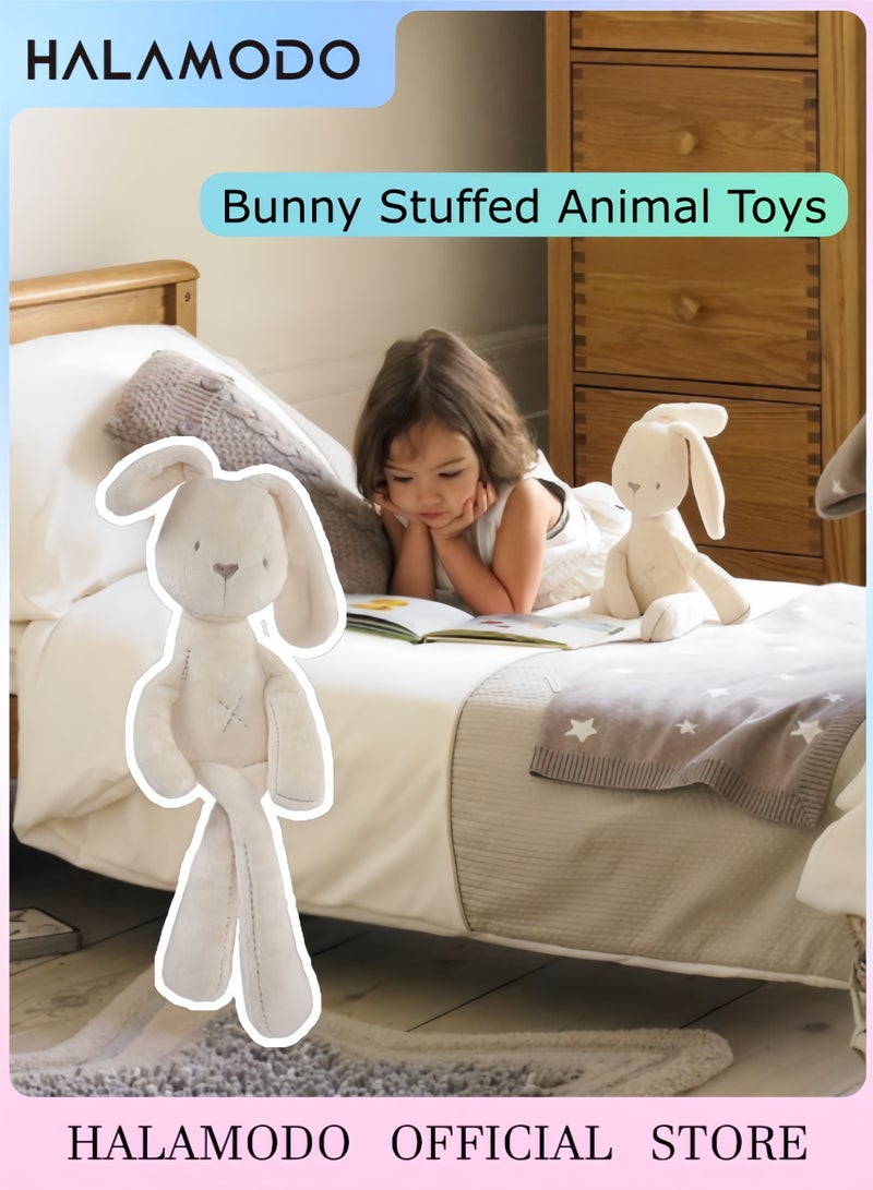 Halamodo Organic Baby Toys Bunny Stuffed Animal Toys My First Friend Corduroy Rabbit Plush Bunny Rabbit Sleeping Doll Plush Toys Soft Cotton Filling Toys for Newborn - Image 1