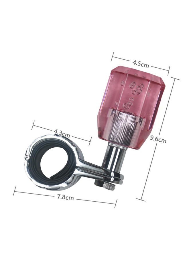 EOHMAK Car Steering Wheel Spinner Knob Acrylic Crystal Steering Wheel Booster Ball Car Power Handle Spinner Knobs Steering Wheel Aid Spinners for Cars Tractors Trucks Car Accessories(Pink) - Image 3