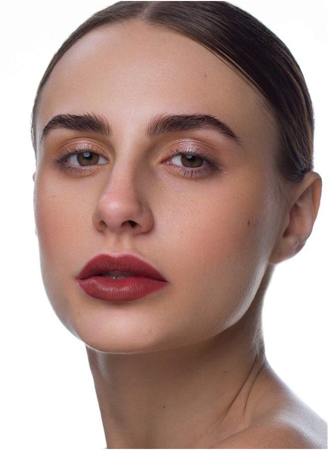 SUGAR Cosmetics - It's A-Pout Time! Vivid Lipstick, Long Lasting Creamy Matte Lipstick For All Complexions, 08 Brownton Abbey (Peach Brown) - Image 1