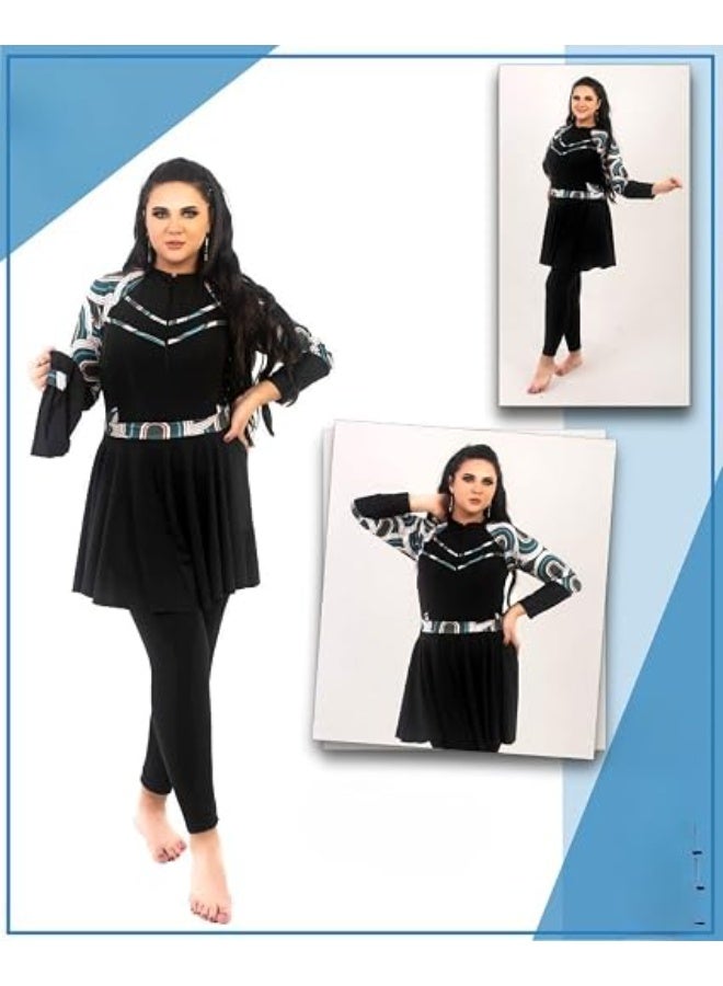بوركيني حريمي – مايوه سباحة مريح مناسب للشاطئ والأنشطة المائية كود (144) - Image 2
