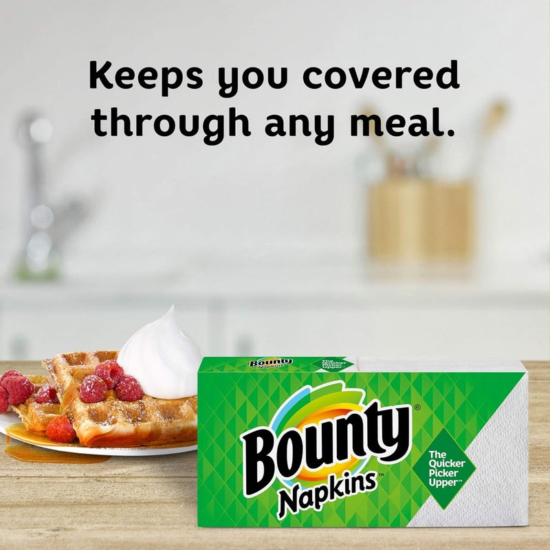 Bounty Quilted Napkins, 1-Ply, 12.1In X 12In, 100 Count, White - Image 5