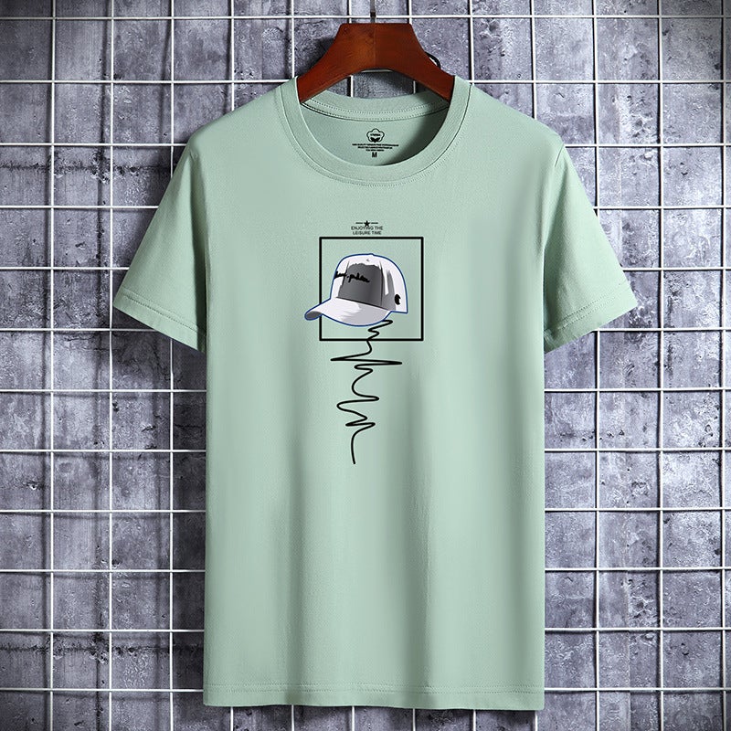 Wholesale new cotton short sleeve T-shirt men's and men's trend New loose half sleeve top printed T-shirt a generation of hair - Image 4