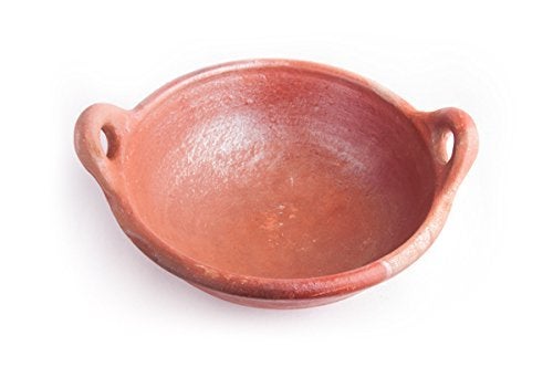 Zishta Traditional Handcrafted Clay Kadai Handmade Pot Kadai Pot For Cooking Serving Deep Frying For Curries Gravies Red Natural And Traditional Dia 267cm H 102cm Cap 17L 14 Kg - Image 2