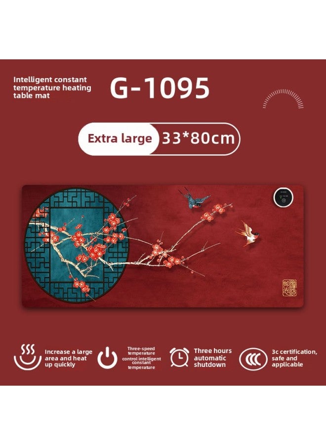 Heating Mouse Pad Warm Table Mat Hand Warmer Office Warm Table Mat Heating Heating Table Mat Hand Warmer-Color:330*800 [heating Pad]]-Pattern:G-1095 - Image 1