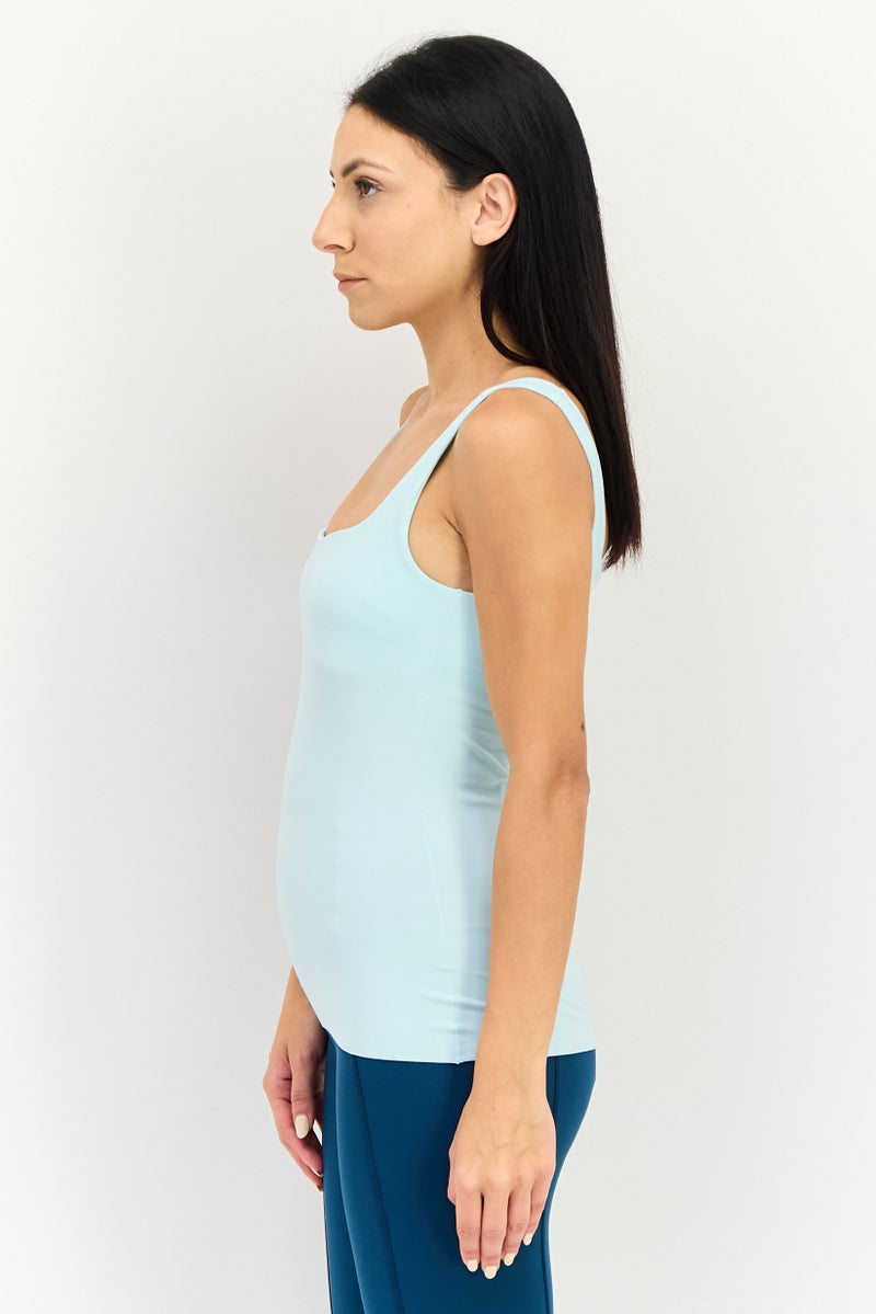 Nike Women Dri Fit Sleeveless Training Tank Top, Turquoise - Image 3