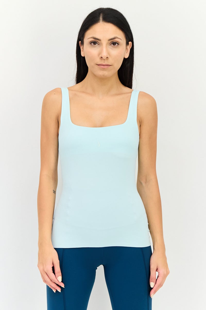 Nike Women Dri Fit Sleeveless Training Tank Top, Turquoise - Image 1