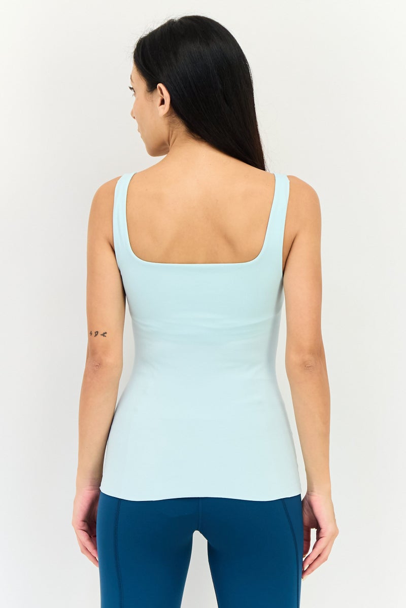 Nike Women Dri Fit Sleeveless Training Tank Top, Turquoise - Image 2