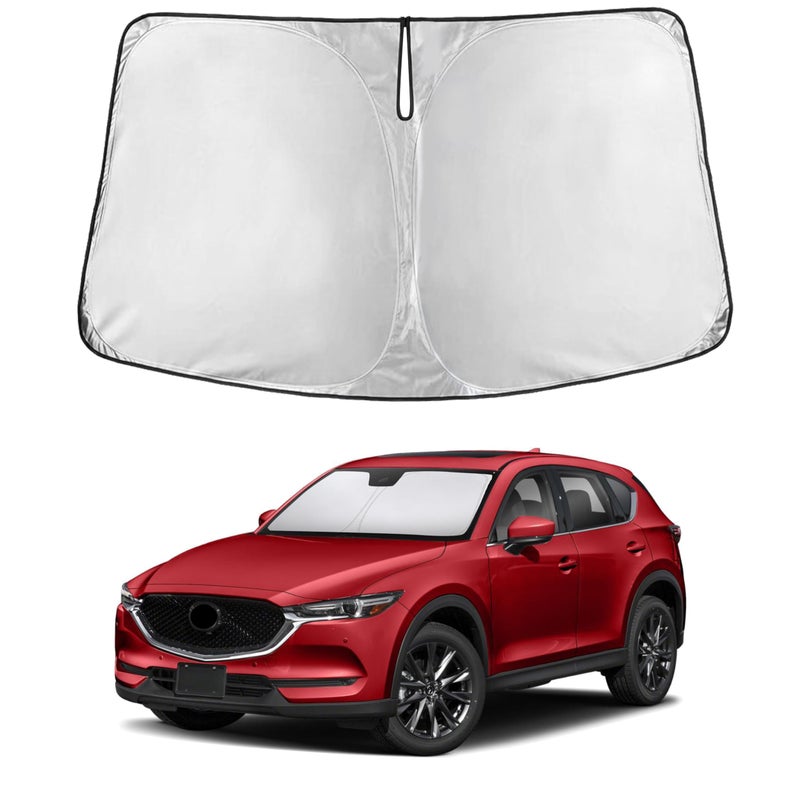 EcoNour Windshield Sunshade Compatible for Mazda CX5 20172024 2025 2026 Sun Visor for Front Windshield Window Sun Shade Cover UV Heat Blocker Protector Car Accessories - Image 2