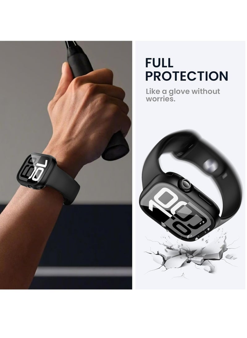 X-level (2 in 1) for Waterproof Apple Watch Screen Protector Case Series 11/10 46mm Accessories, 360 Front and Back, iWatch PC Face Cover with Tempered Glass for Women Men, 46 mm - Image 5
