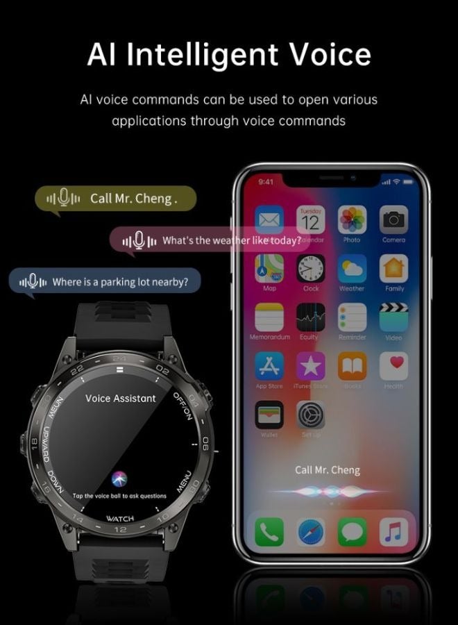 TELUX SPORTX Smart Calling Watch, 1.39” FHD Display, AI Voice Assistant, Heart Rate & BP Monitoring, Sleep Tracking, Bluetooth 5.3, 100+ Modes, IP67 Waterproof, 3-Day Battery, Android & iOS App - Image 5