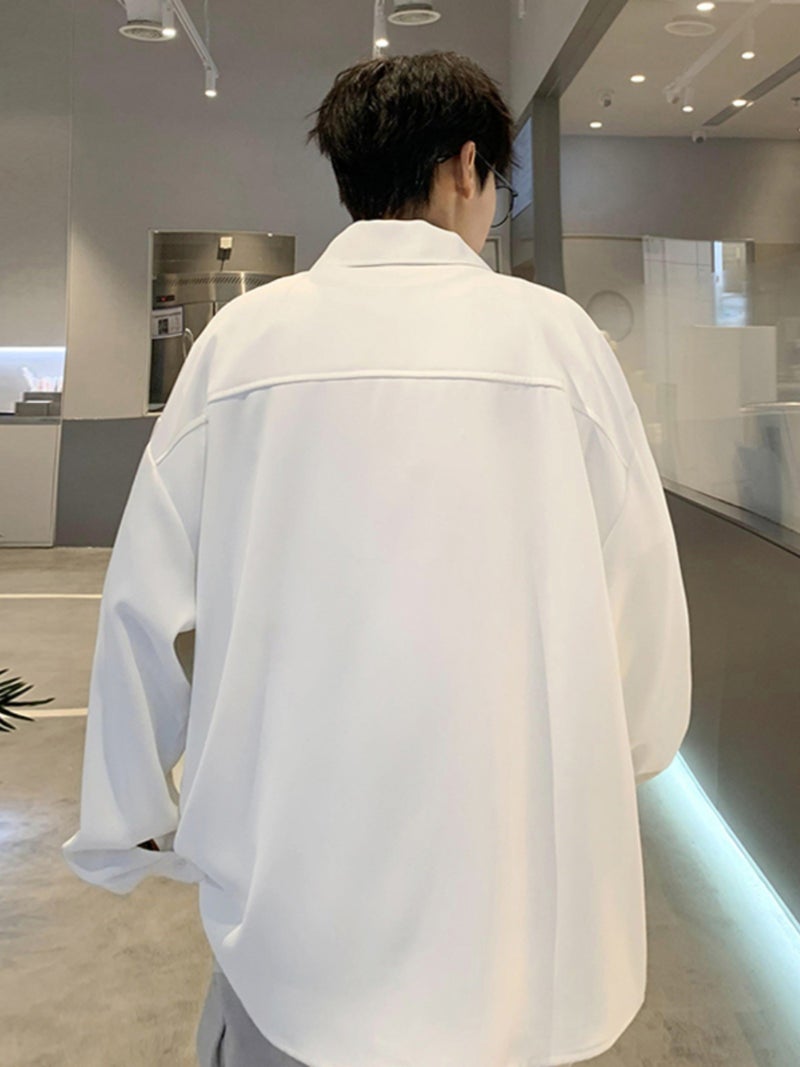 New Chinoiserie Chinoiserie Shirt Men'S Long-Sleeved High-End Buddhist Zen Style Han Dynasty Shirt 2024 Spring & Fall New Style - Image 3