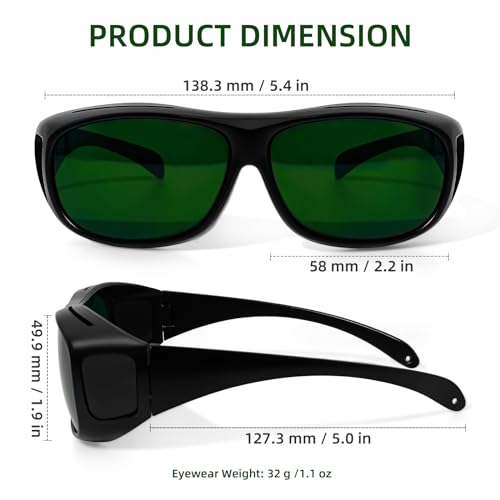 UpaClaire Welding spectacles Wrap-around laser safety spectacles 200nm-2000nm Goggles for laser cosmetology personnel - Image 2