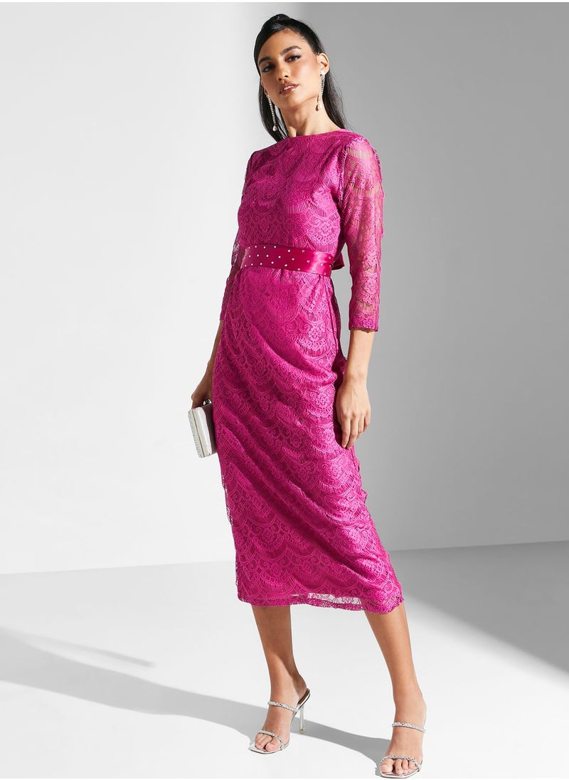 Golden Apple - Lace Detail Dress - Image 1