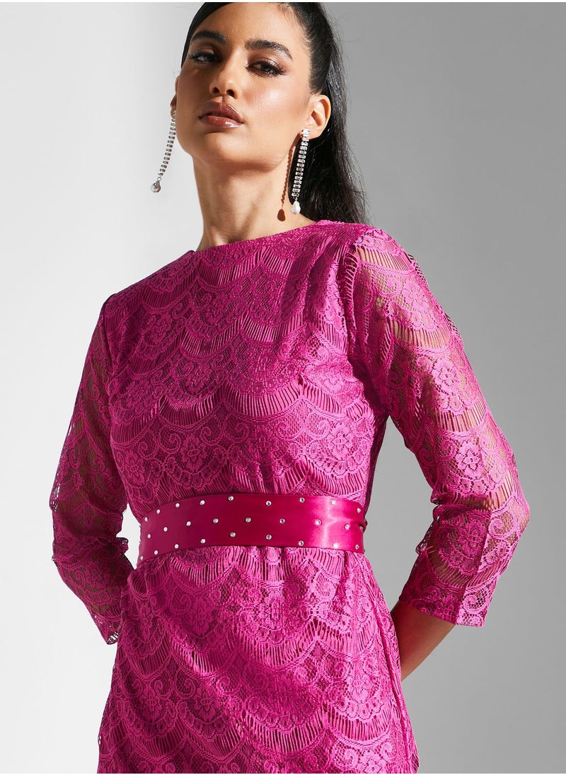Golden Apple - Lace Detail Dress - Image 1