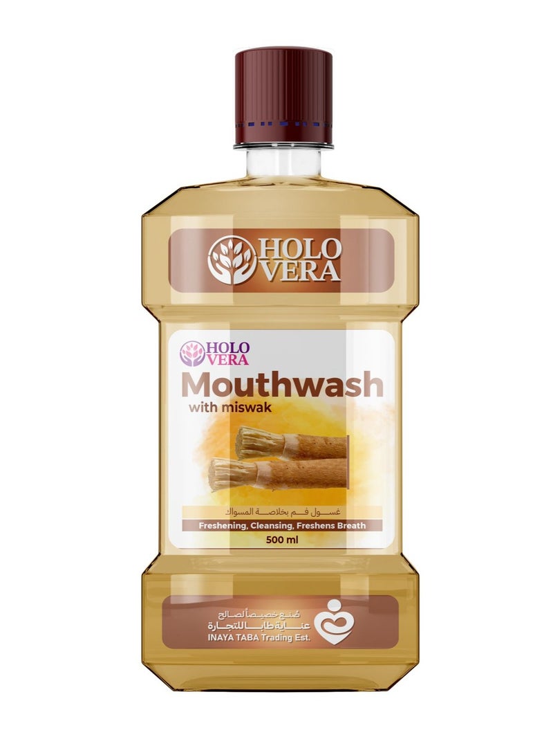 HOLO VERA Mouthwash With Miswak Extract 500ml
