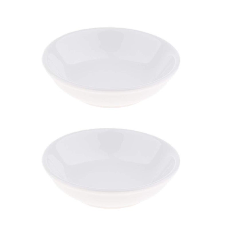dailymall 2 Pcs 3.8 Inch Round Replacement Ceramic Dish For Electric Burner Warmer