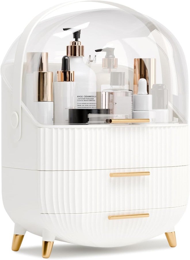 Eslora Makeup Organizer for Vanity, Make up Organizers and Storage, Cosmetics Skincare Organizers with Lid and Drawers, Cosmetic Display Cases for Countertop, Bathroom, Dresser, Ideal Gifts for Women - Image 1