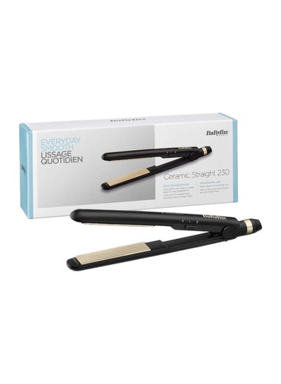 BaByliss Ceramic Hair Straightener 25mm Straightening And Multiple Heat Settings Up To 230°c Temperature With Fast Heat-up Time Ready To Use In 30 Seconds With Salon-quality Results Black