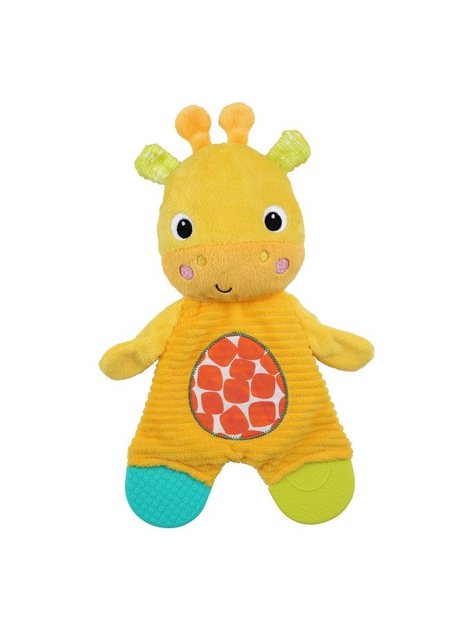 Bright Starts Snuggle & Teethe Bpa-Free Crinkle Teething Plush Baby Toy - Giraffe - Image 1