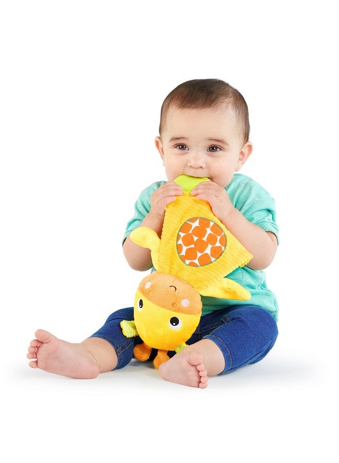 Bright Starts Snuggle & Teethe Bpa-Free Crinkle Teething Plush Baby Toy - Giraffe - Image 4