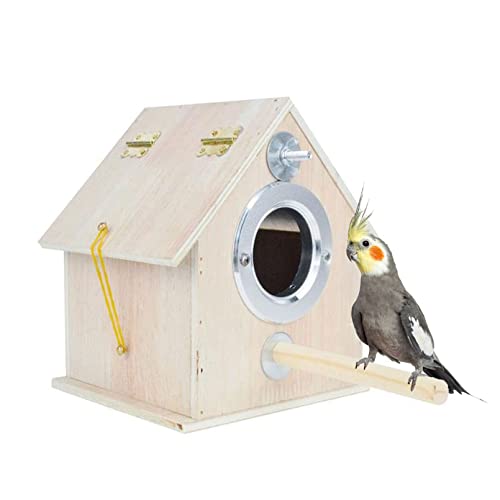 kathson Parakeet Nest Box Bird Nesting House Parrot Breeding Mating Box for Lovebirds Cockatiel Budgie Finch parrotlets-XL - Image 1