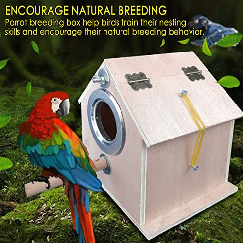 kathson Parakeet Nest Box Bird Nesting House Parrot Breeding Mating Box for Lovebirds Cockatiel Budgie Finch parrotlets-XL - Image 2