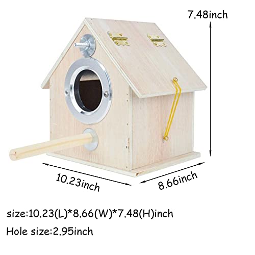 kathson Parakeet Nest Box Bird Nesting House Parrot Breeding Mating Box for Lovebirds Cockatiel Budgie Finch parrotlets-XL - Image 5